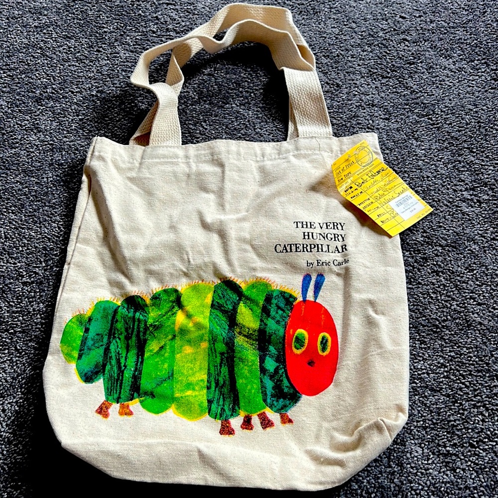 Brand new never worn canvas The Hungry Caterpillar tote bag.with tags!